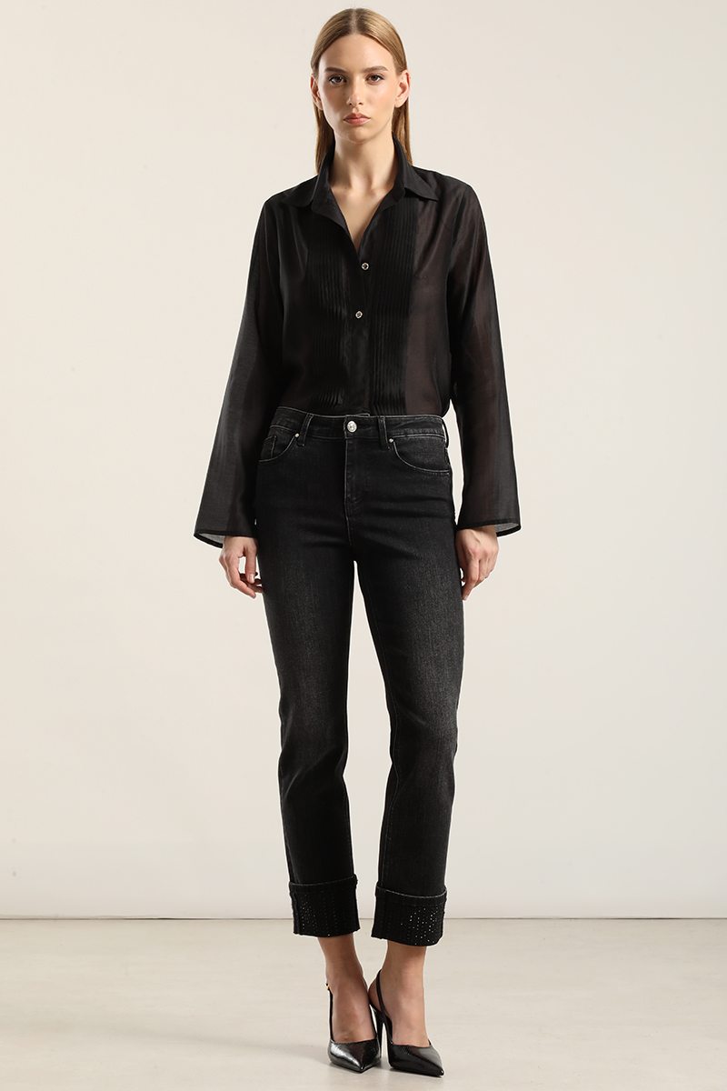 BLUSA ALFORZA CON LYOCELL, NEGRO LIOLA - 4