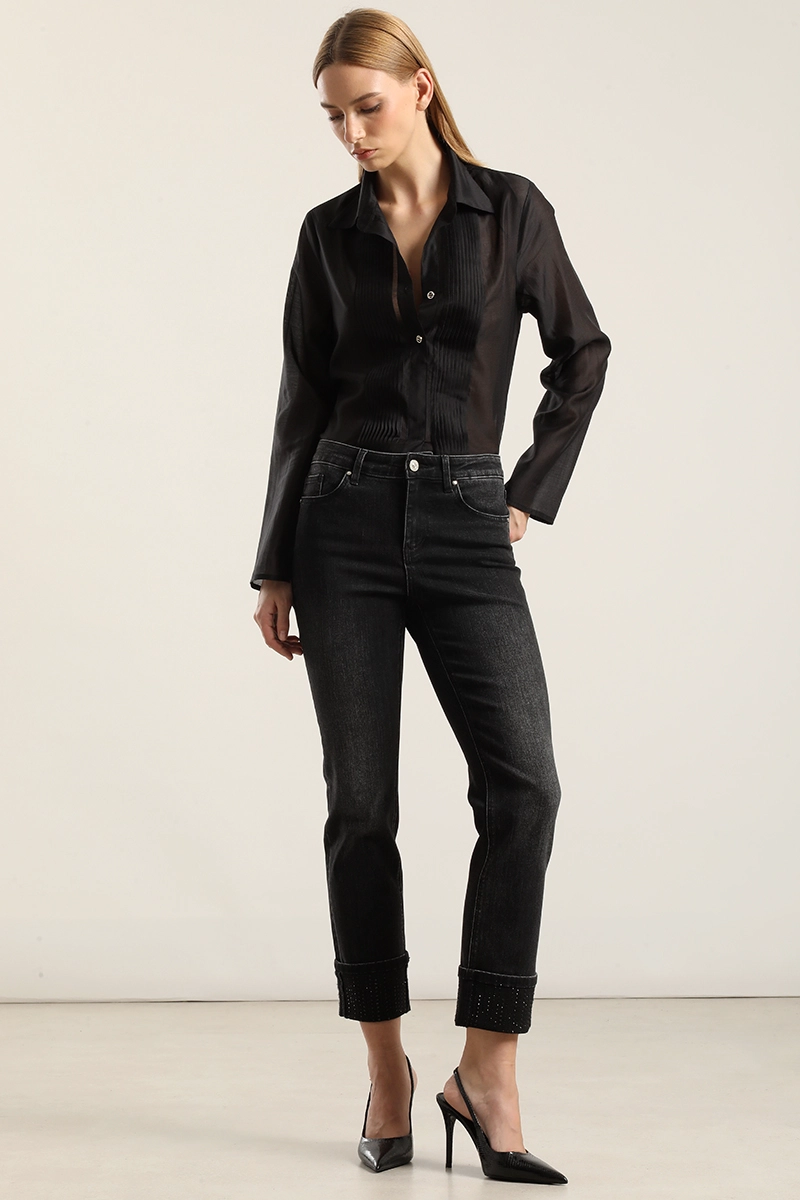 BLUSA ALFORZA CON LYOCELL, NEGRO LIOLA - 5