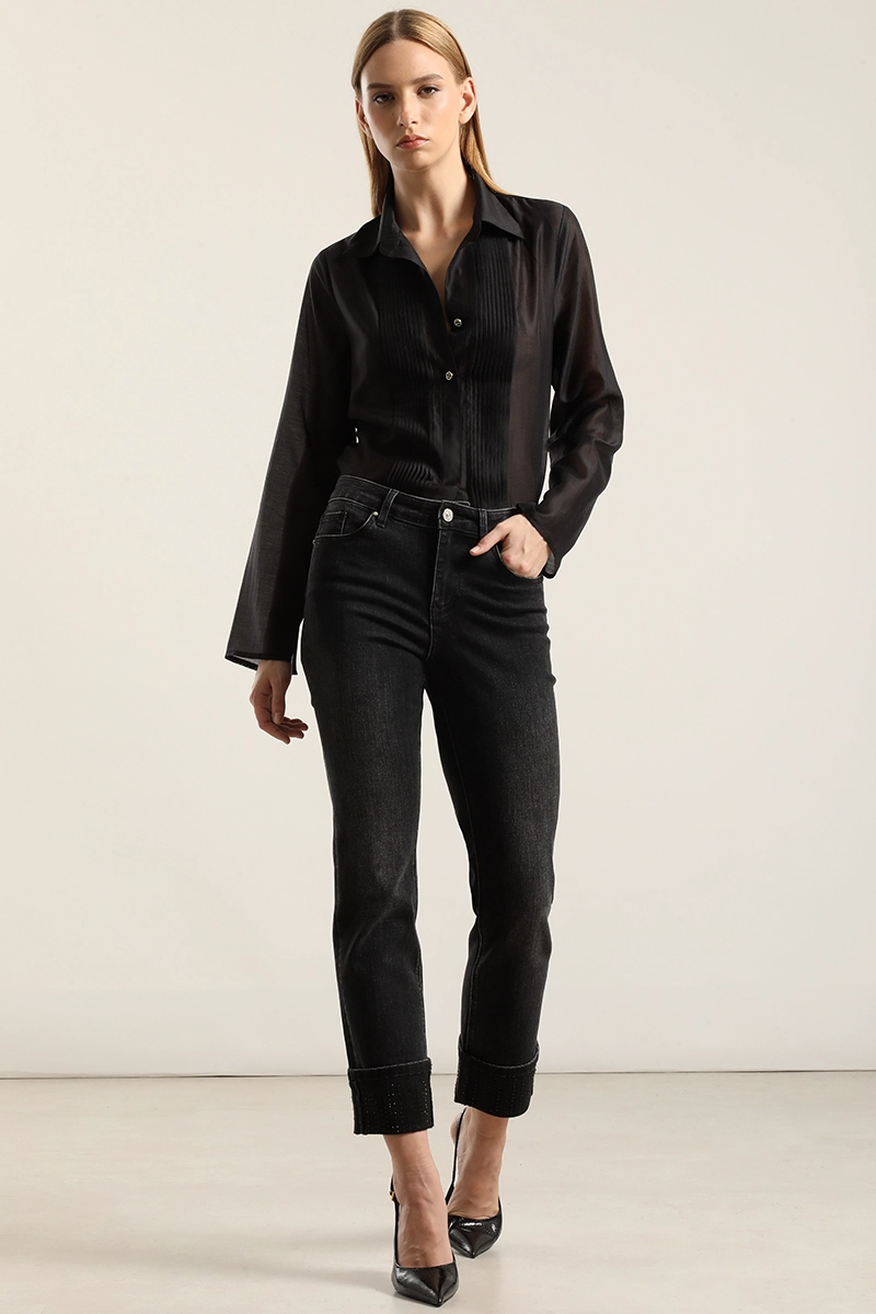 BLUSA ALFORZA CON LYOCELL, NEGRO LIOLA - 6