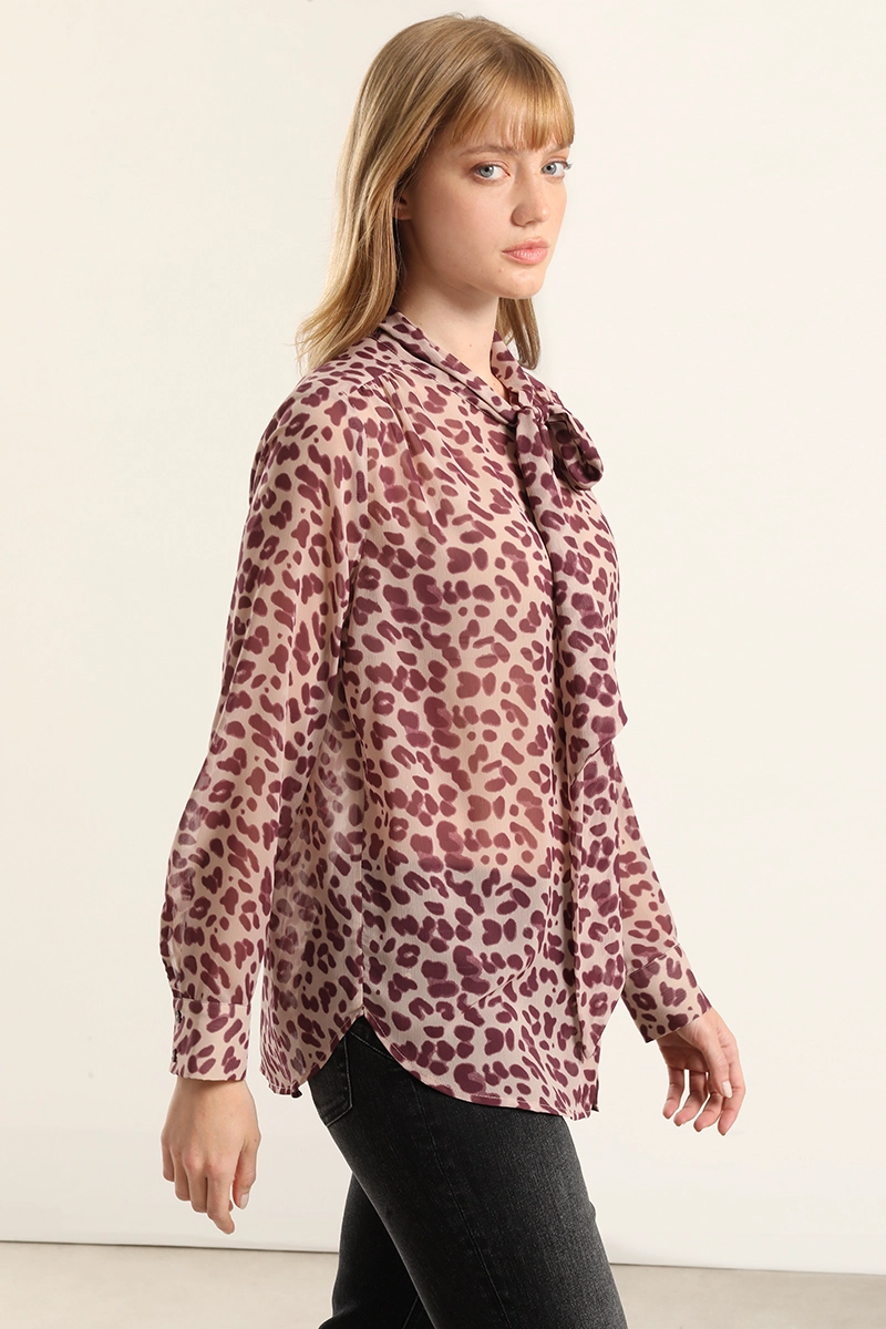 BLUSA ESTAMPADO ANIMAL PRINT, BURDEO LIOLA - 3