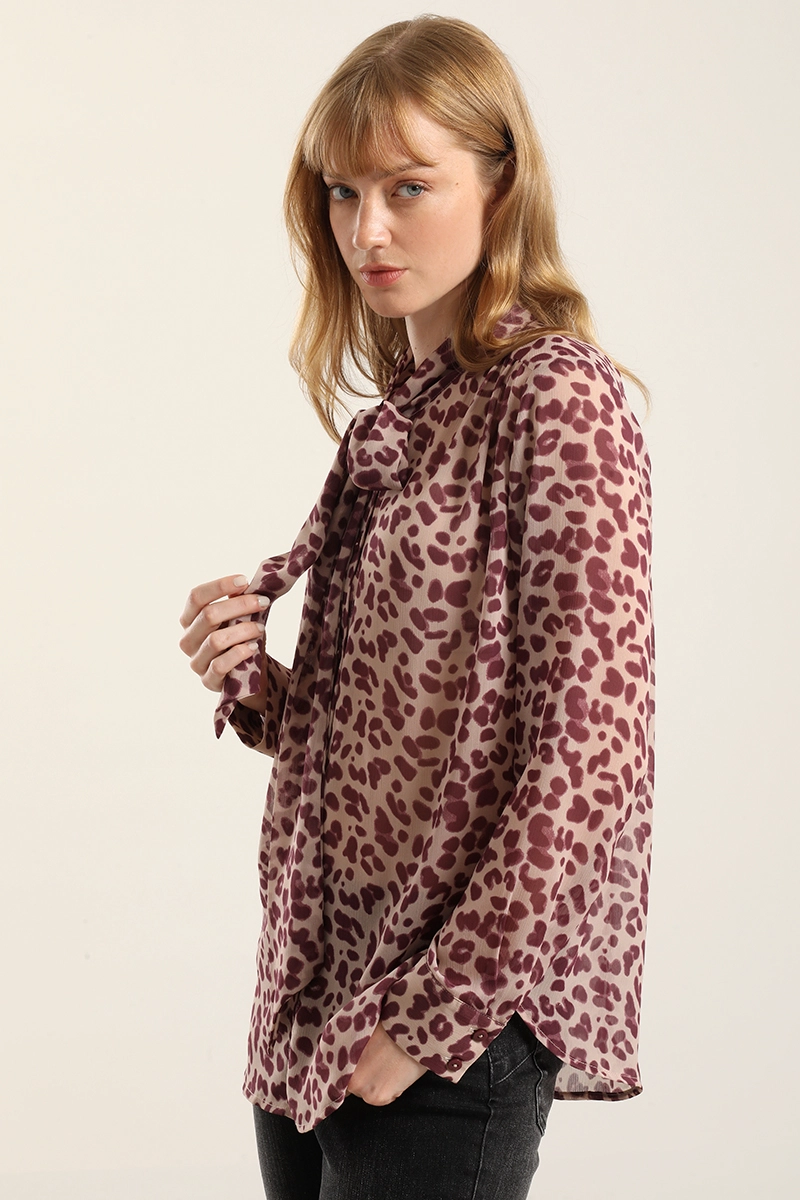 BLUSA ESTAMPADO ANIMAL PRINT, BURDEO LIOLA - 4