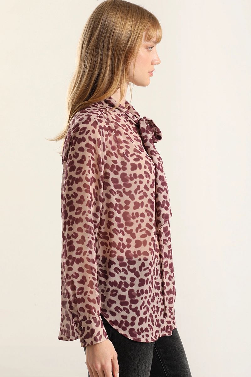 BLUSA ESTAMPADO ANIMAL PRINT, BURDEO LIOLA - 5