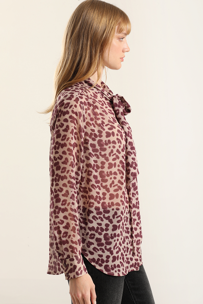 BLUSA ESTAMPADO ANIMAL PRINT, BURDEO LIOLA - 5