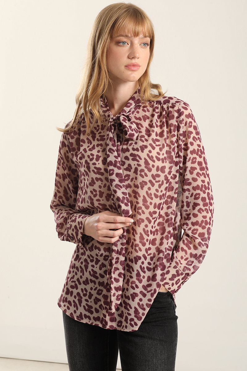 BLUSA ESTAMPADO ANIMAL PRINT, BURDEO LIOLA - 6