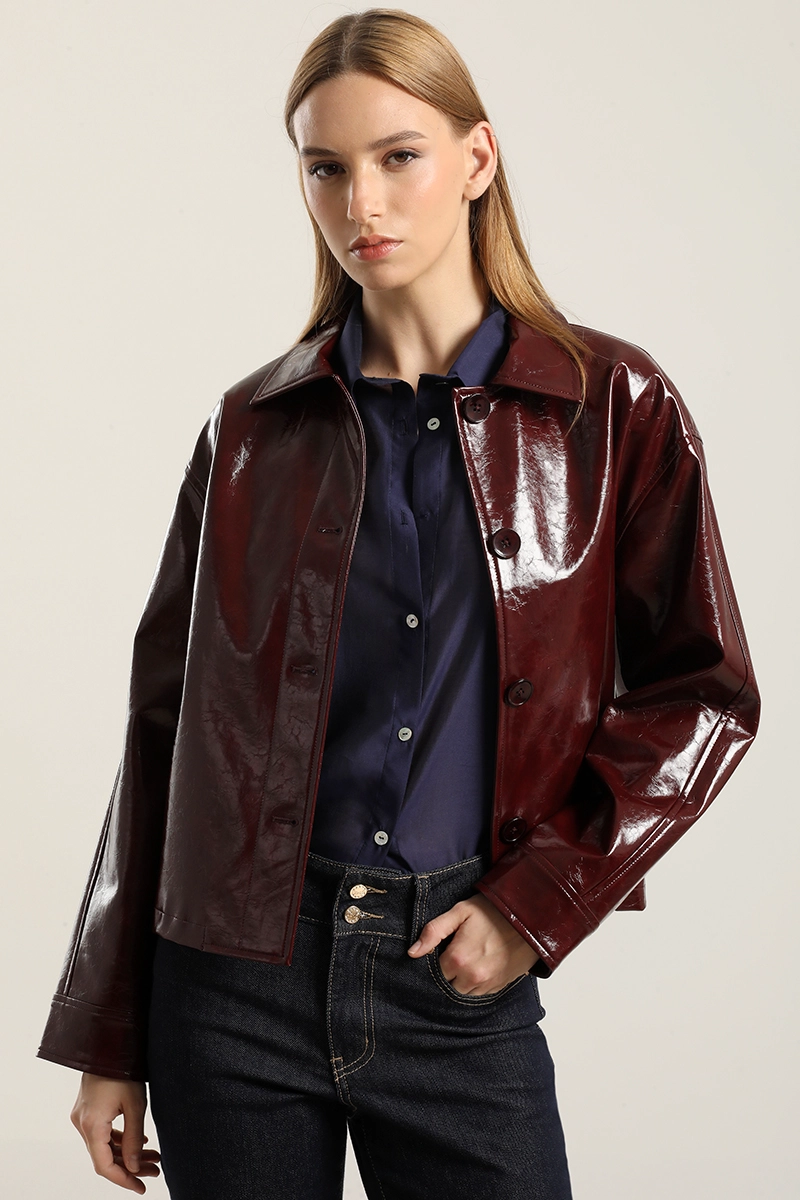 CHAQUETA EFECTO CHAROL,BURDEO LIOLA - 1