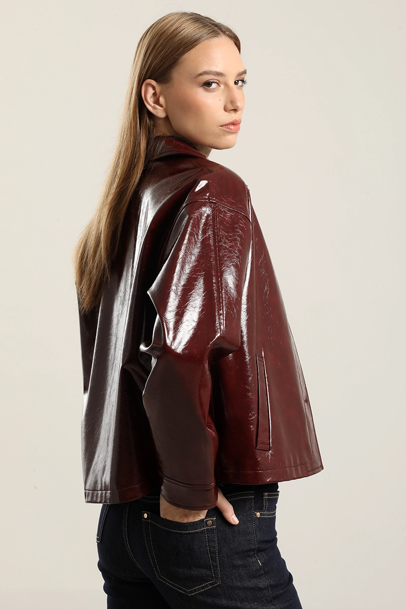 CHAQUETA EFECTO CHAROL,BURDEO LIOLA - 3