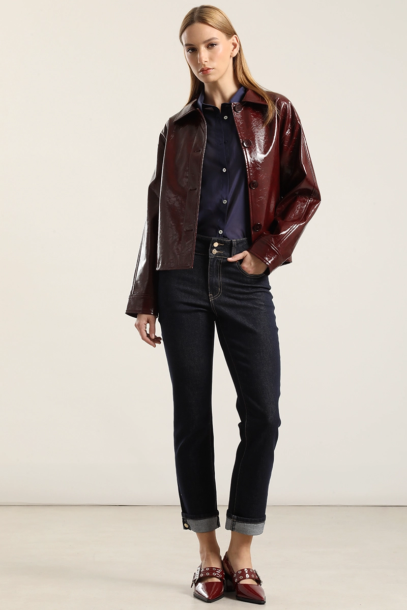 CHAQUETA EFECTO CHAROL,BURDEO LIOLA - 4
