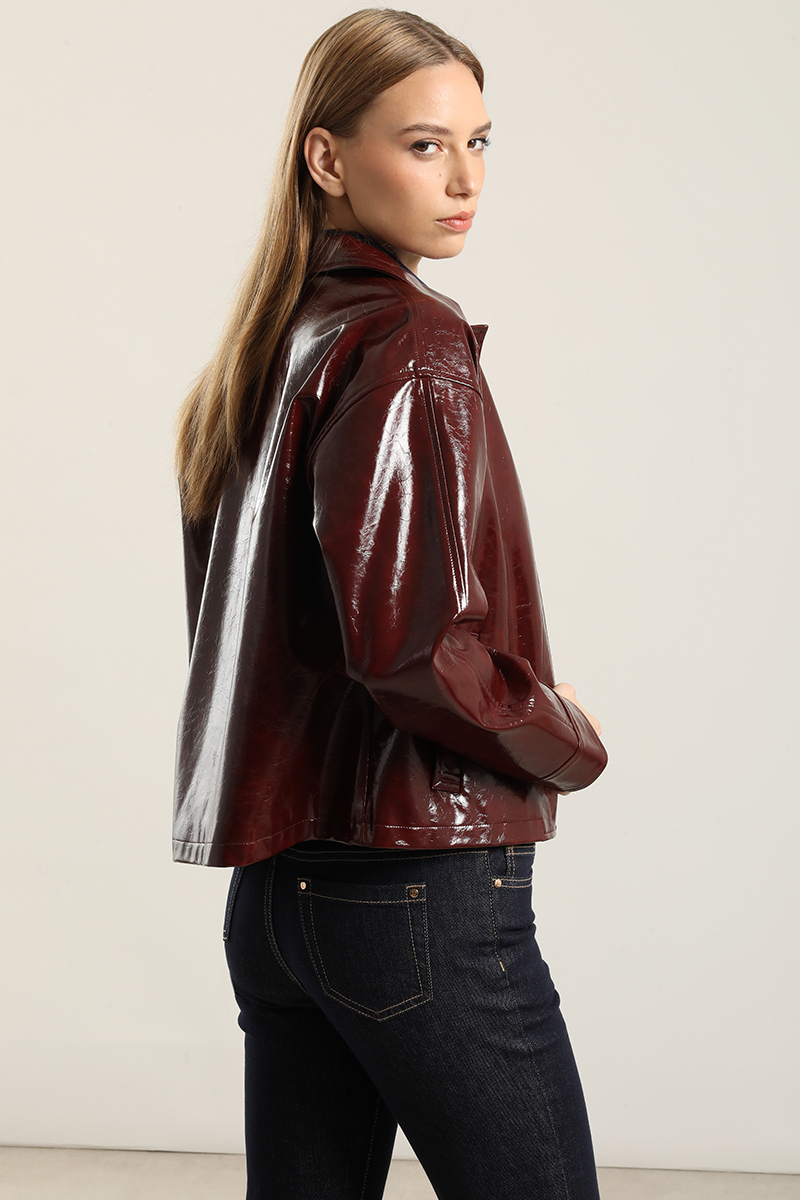 CHAQUETA EFECTO CHAROL,BURDEO LIOLA - 7