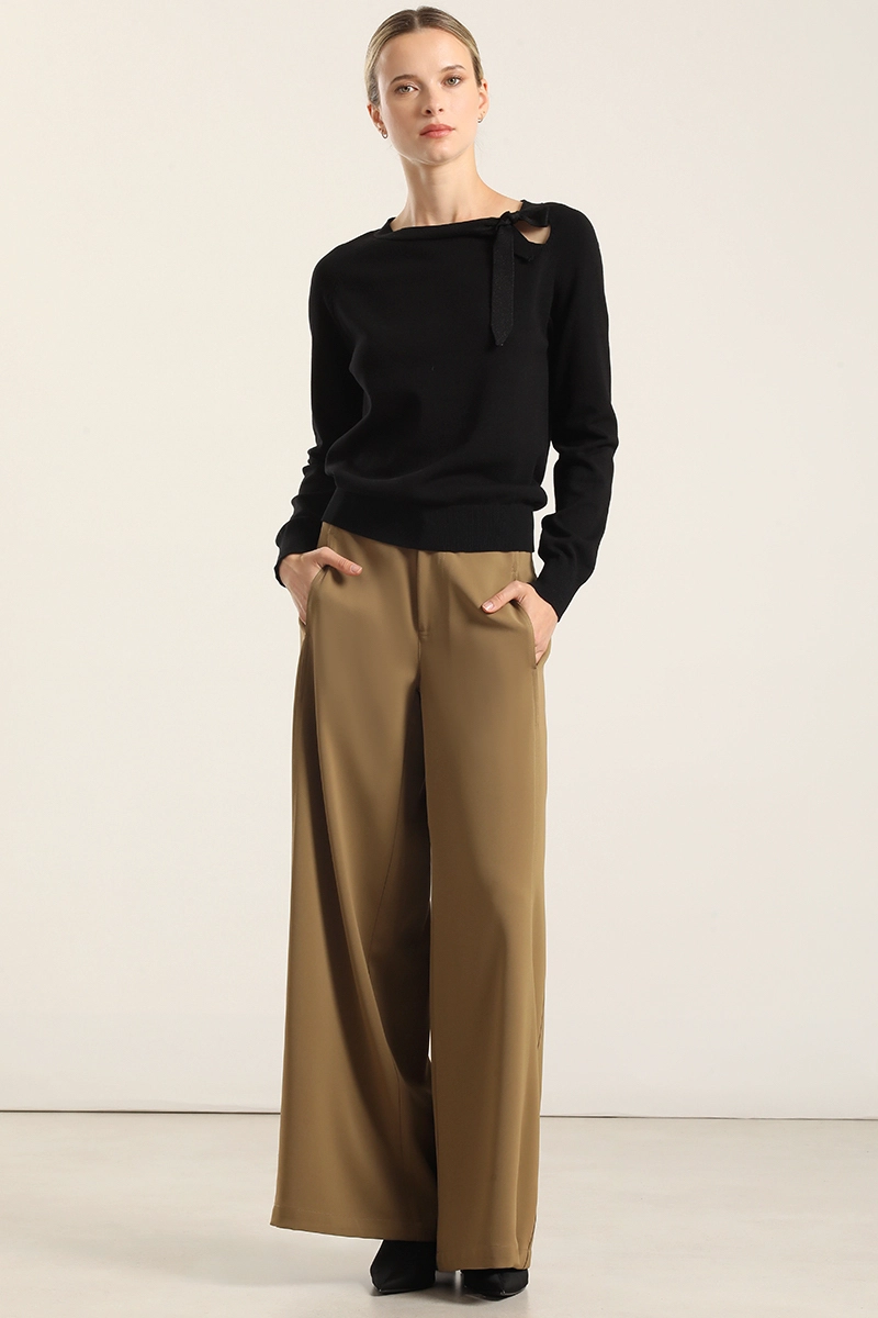 PANTALON ANCHO, TIRO ALTO, CAMEL LIOLA - 3