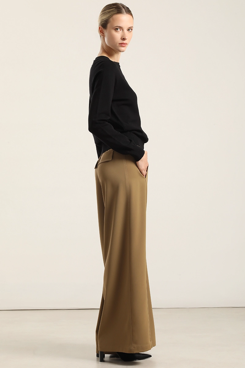 PANTALON ANCHO, TIRO ALTO, CAMEL LIOLA - 4