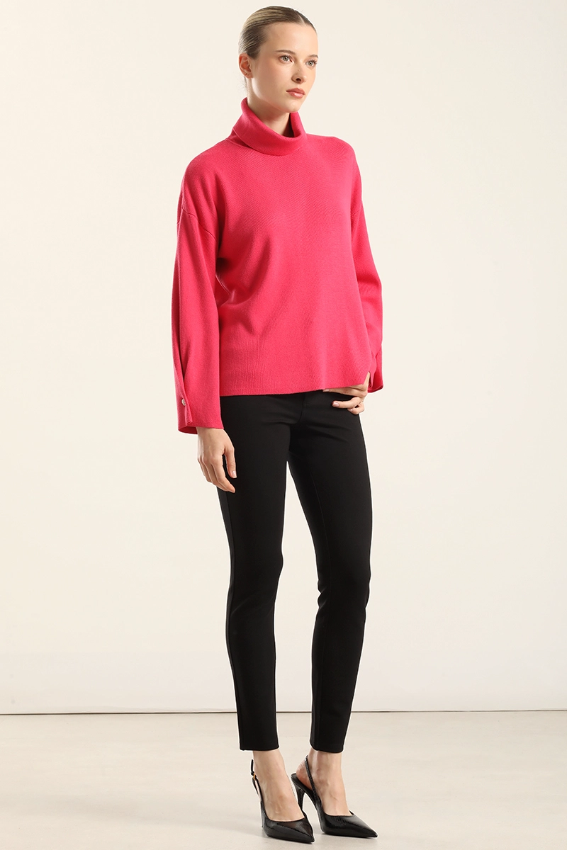 JERSEY PUNTO, BOTON JOYA, FUCSIA LIOLA - 2