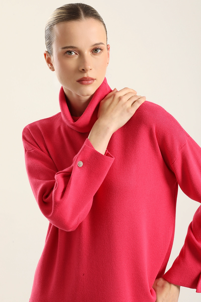JERSEY PUNTO, BOTON JOYA, FUCSIA LIOLA - 3