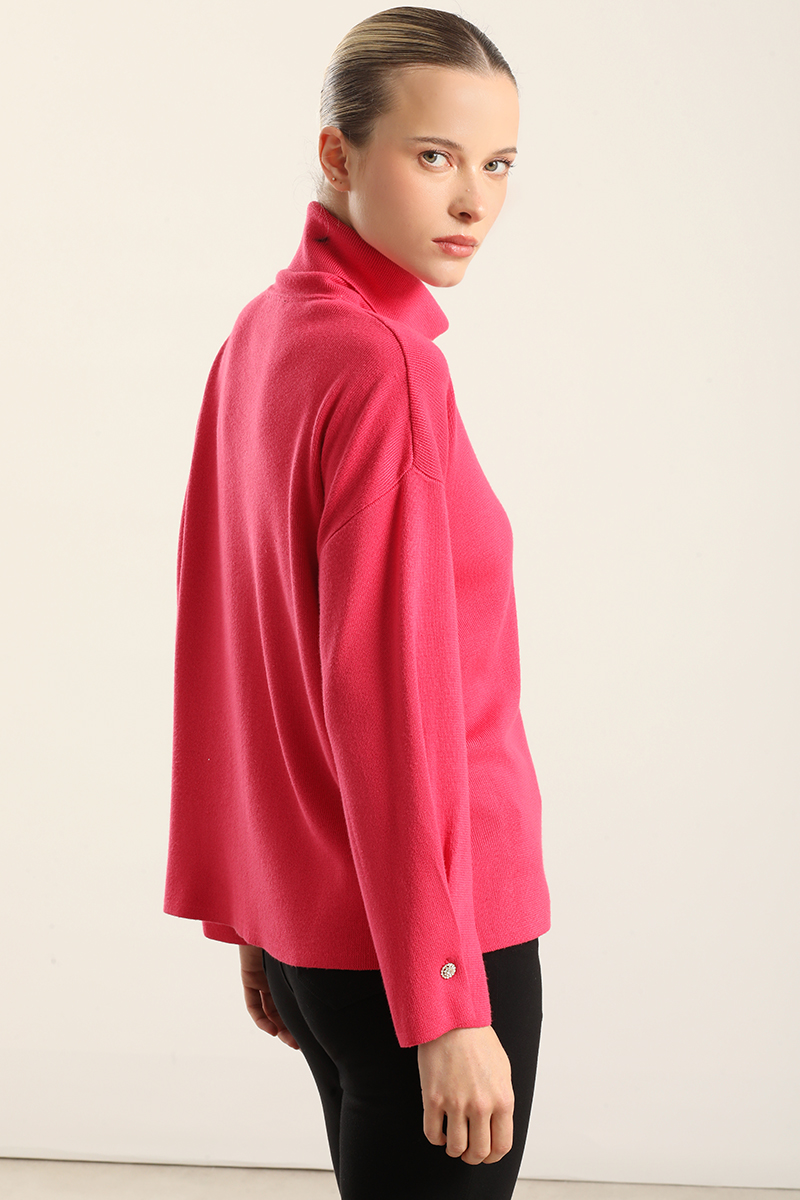 JERSEY PUNTO, BOTON JOYA, FUCSIA LIOLA - 4