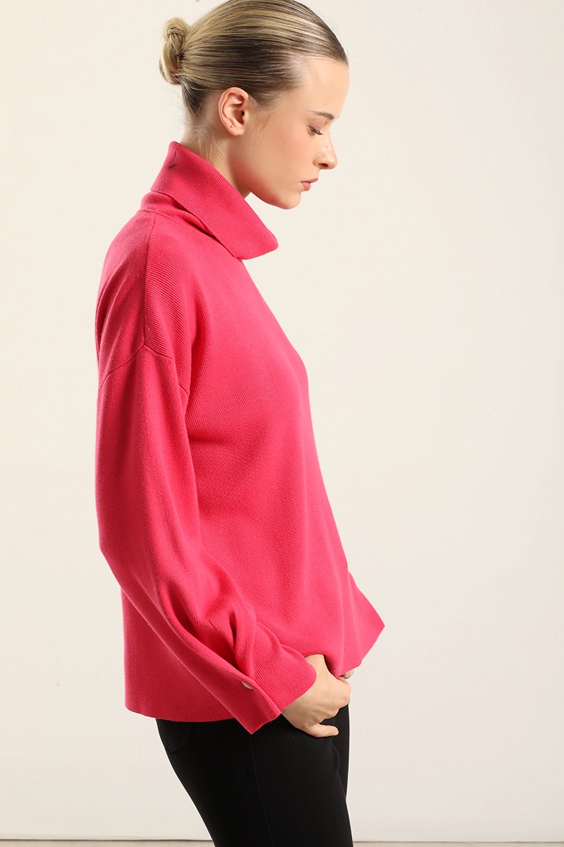 JERSEY PUNTO, BOTON JOYA, FUCSIA LIOLA - 5