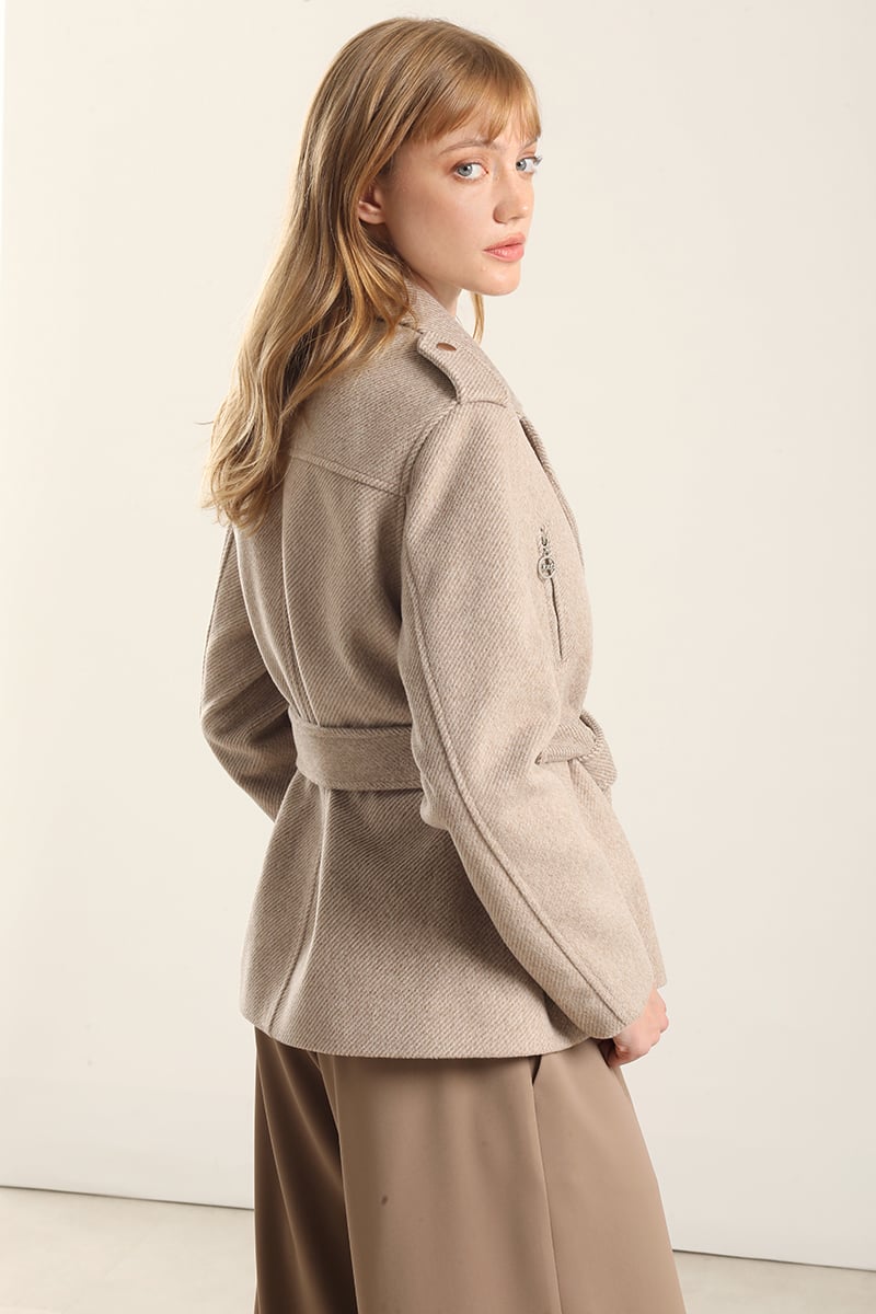 CHAQUETA BIKER  MUFLON FANTASIA, BEIGE LIOLA - 4