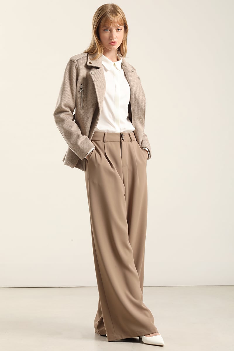 CHAQUETA BIKER  MUFLON FANTASIA, BEIGE LIOLA - 6