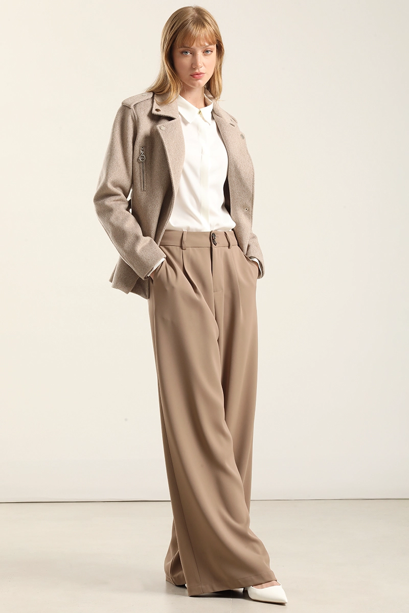 CHAQUETA BIKER  MUFLON FANTASIA, BEIGE LIOLA - 6