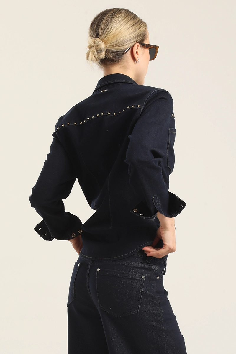 CAMISA DENIM TACHAS, INDIGO LIOLA - 3