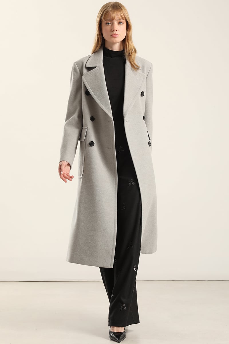 ABRIGO LARGO, MUFLON MELANGE GRIS LIOLA - 4