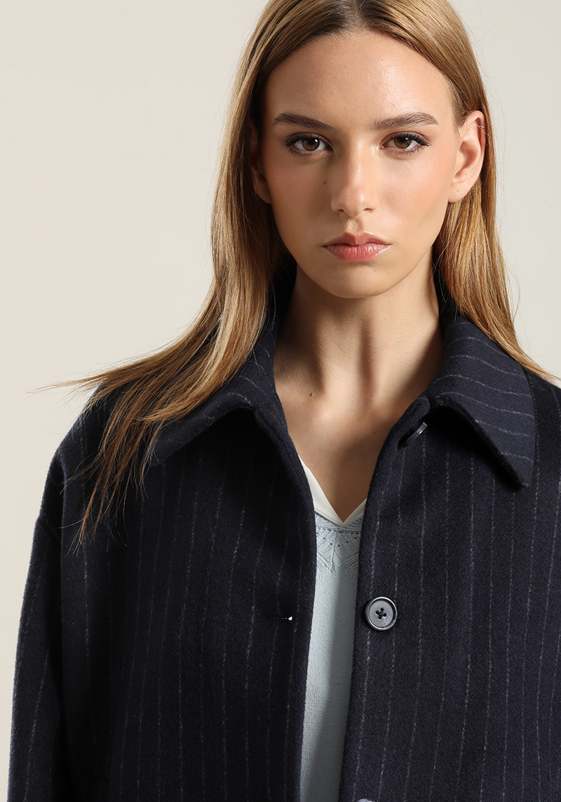 CHAQUETA CON LANA, LISTADO AZUL LIOLA - 7