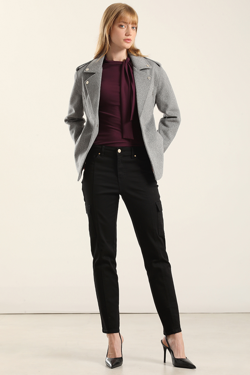 CHAQUETA BIKER MUFLON FANTASIA, GRIS LIOLA - 2
