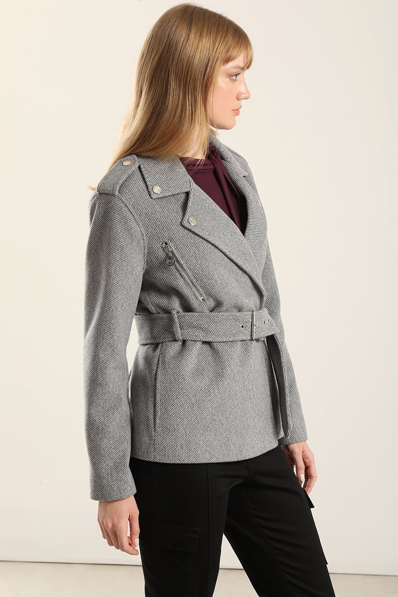 CHAQUETA BIKER MUFLON FANTASIA, GRIS LIOLA - 3