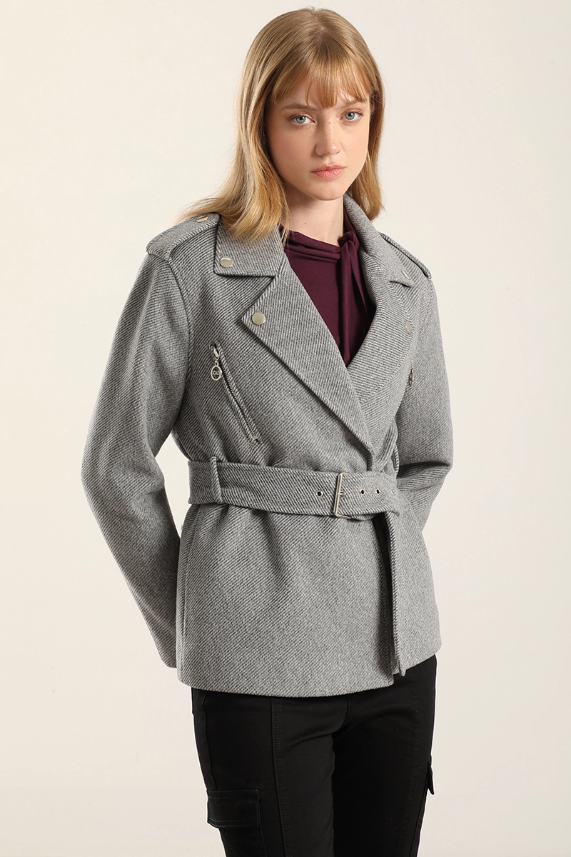 CHAQUETA BIKER MUFLON FANTASIA, GRIS LIOLA - 5