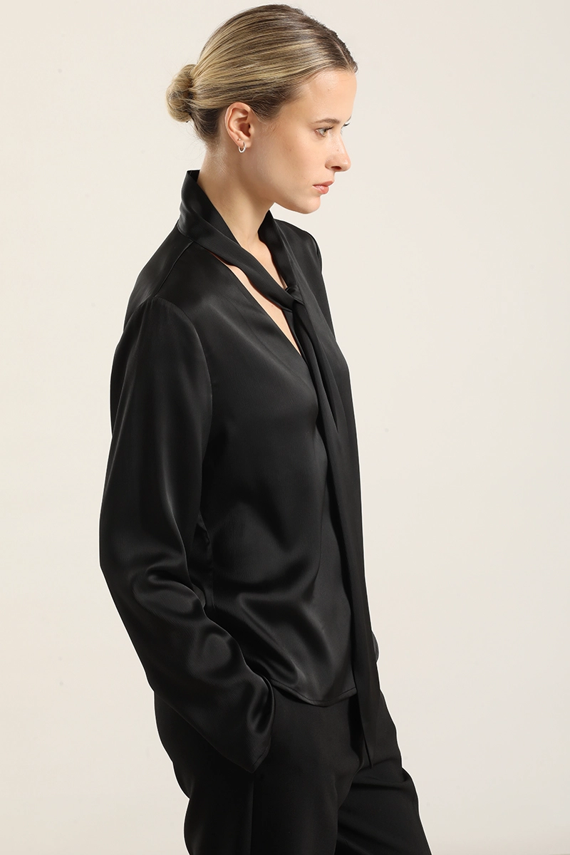 BLUSA SATIN LAZADA, NEGRO LIOLA - 3