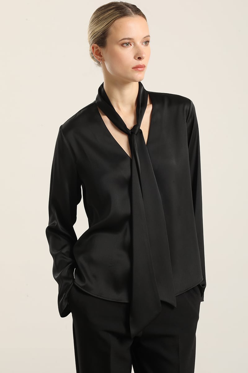 BLUSA SATIN LAZADA, NEGRO LIOLA - 4