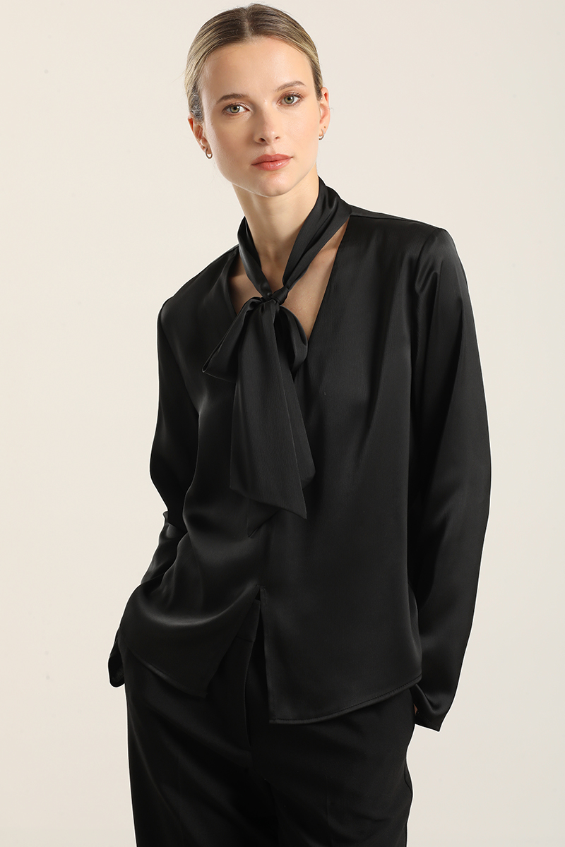 BLUSA SATIN LAZADA, NEGRO LIOLA - 5