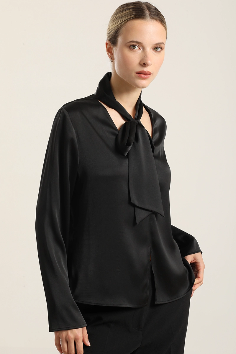 BLUSA SATIN LAZADA, NEGRO LIOLA - 6