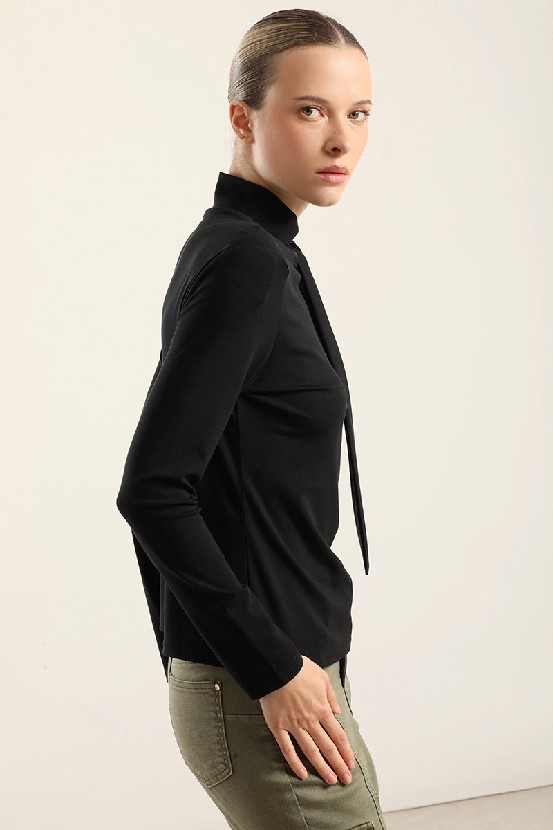 TOP CUELLO FANTASIA LAZADA, NEGRO LIOLA - 4