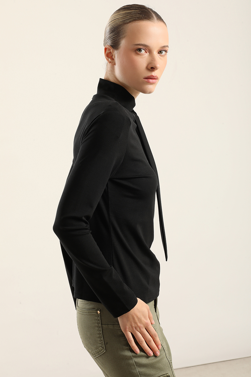 TOP CUELLO FANTASIA LAZADA, NEGRO LIOLA - 4