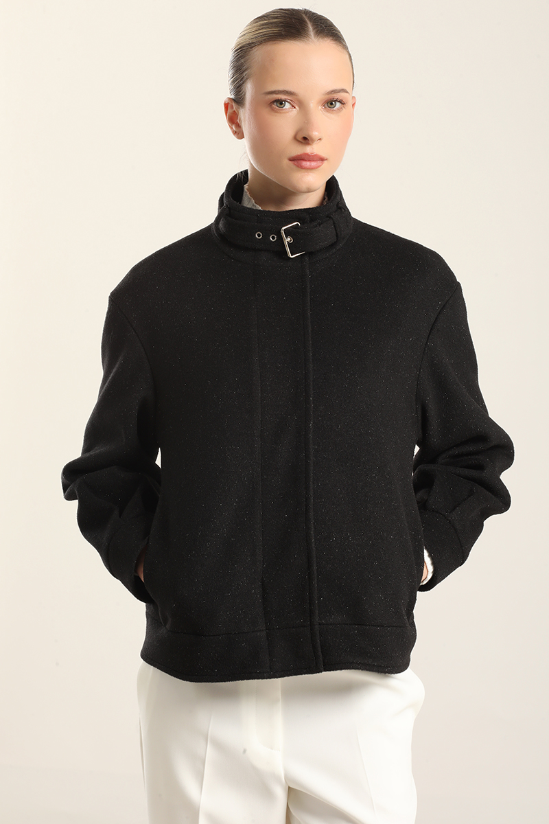 CHAQUETA BOMBER, MUFLON FANTASIA NEGRO LIOLA - 1