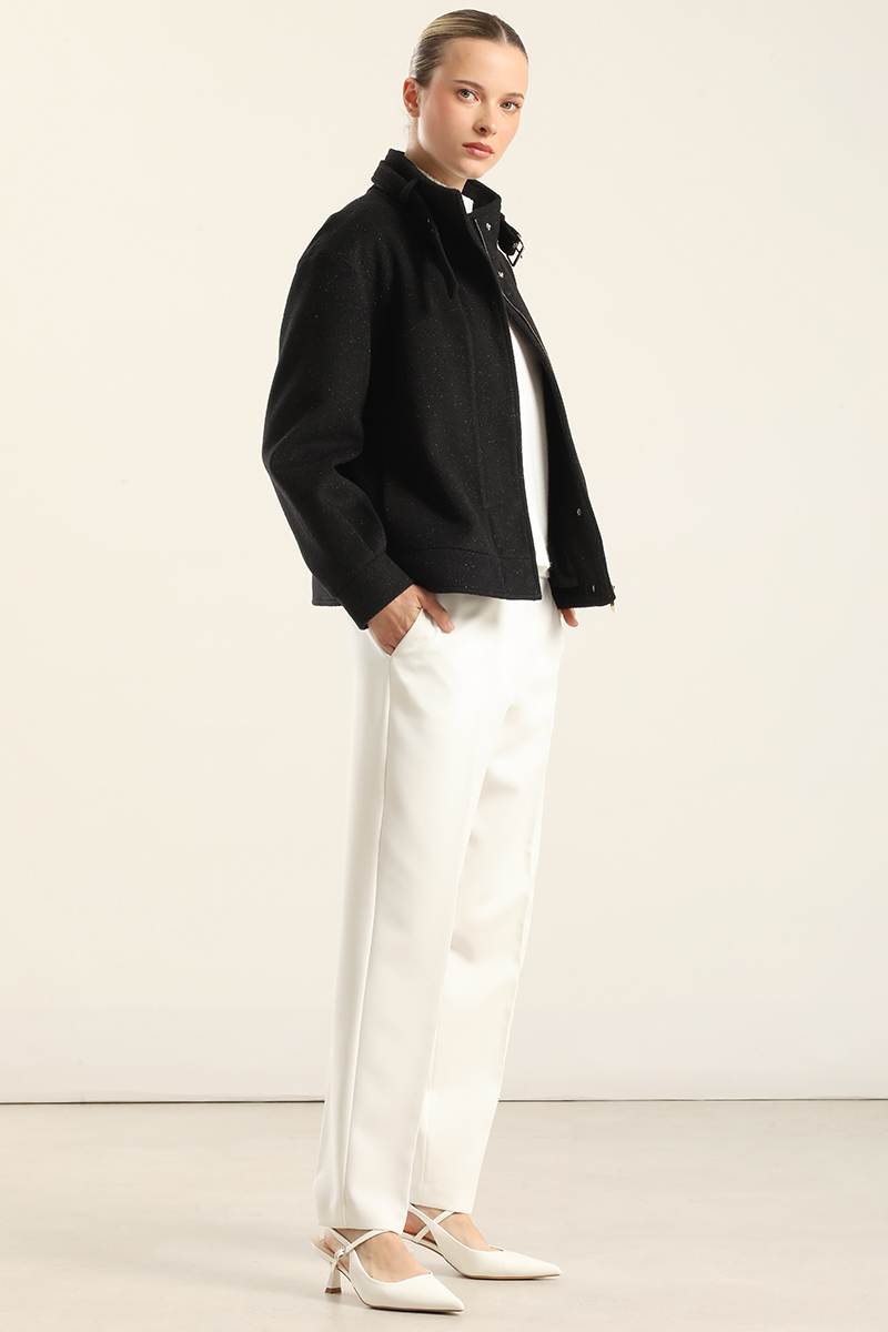CHAQUETA BOMBER, MUFLON FANTASIA NEGRO LIOLA - 5