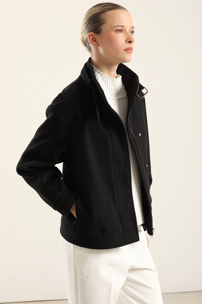 CHAQUETA BOMBER, MUFLON FANTASIA NEGRO LIOLA - 6