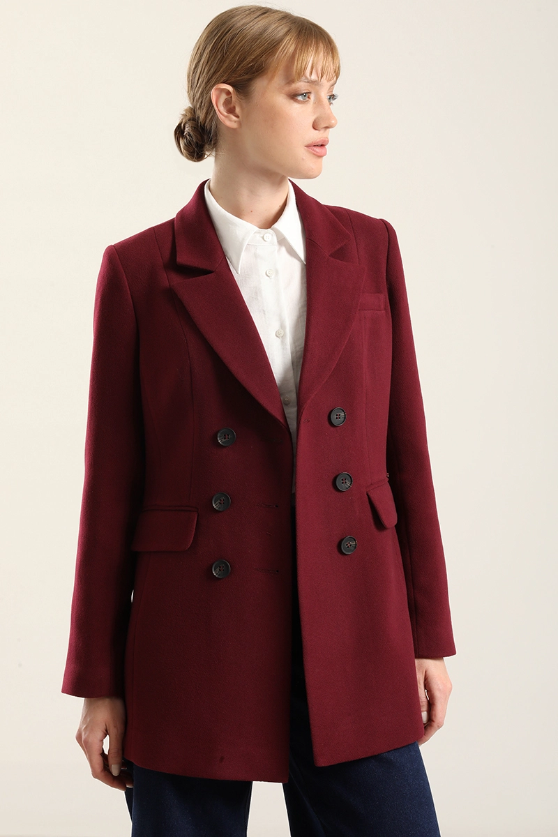 BLAZER ENTALLADO DOBLE CRUCE, VINO LIOLA - 1