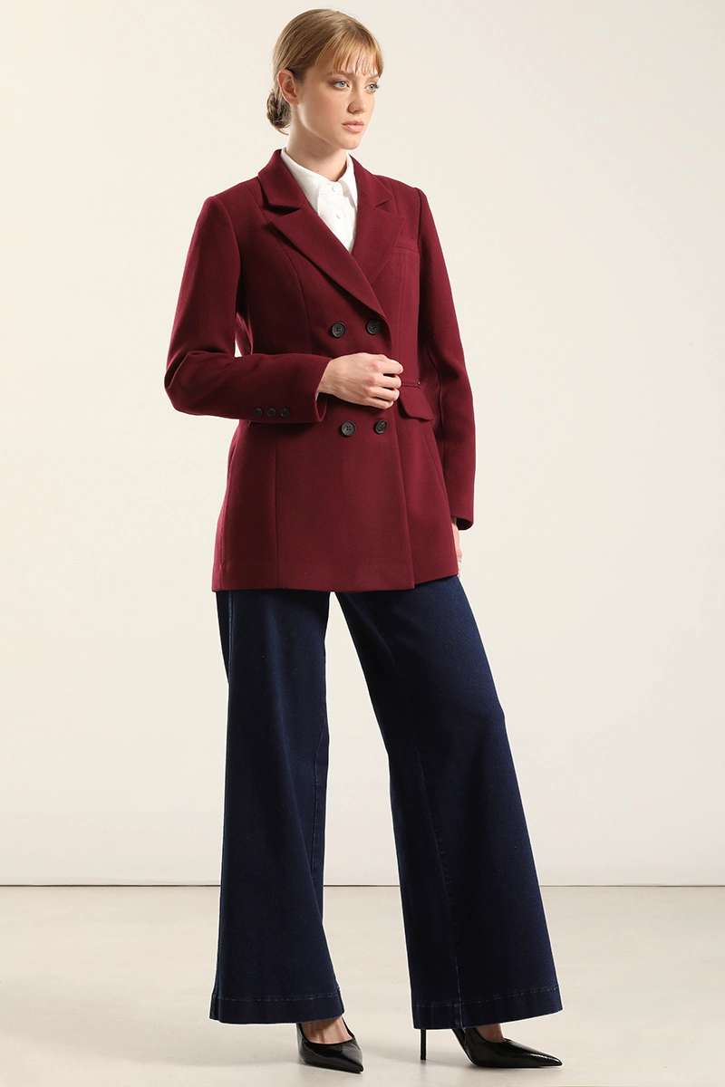 BLAZER ENTALLADO DOBLE CRUCE, VINO LIOLA - 2