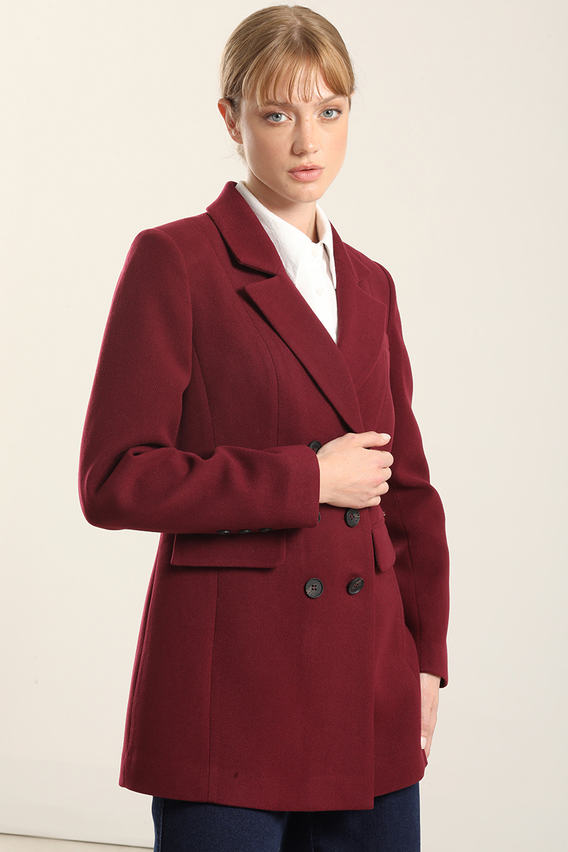 BLAZER ENTALLADO DOBLE CRUCE, VINO LIOLA - 3