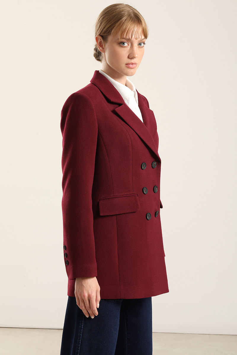 BLAZER ENTALLADO DOBLE CRUCE, VINO LIOLA - 6