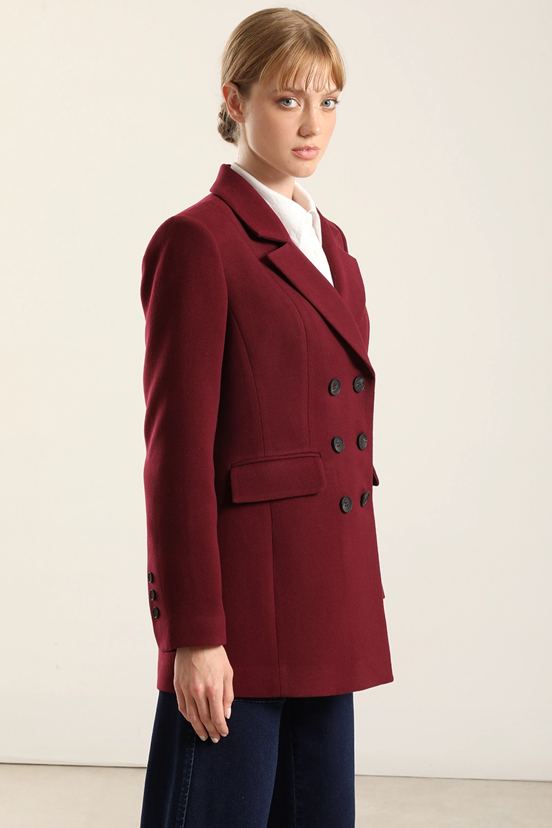 BLAZER ENTALLADO DOBLE CRUCE, VINO LIOLA - 6
