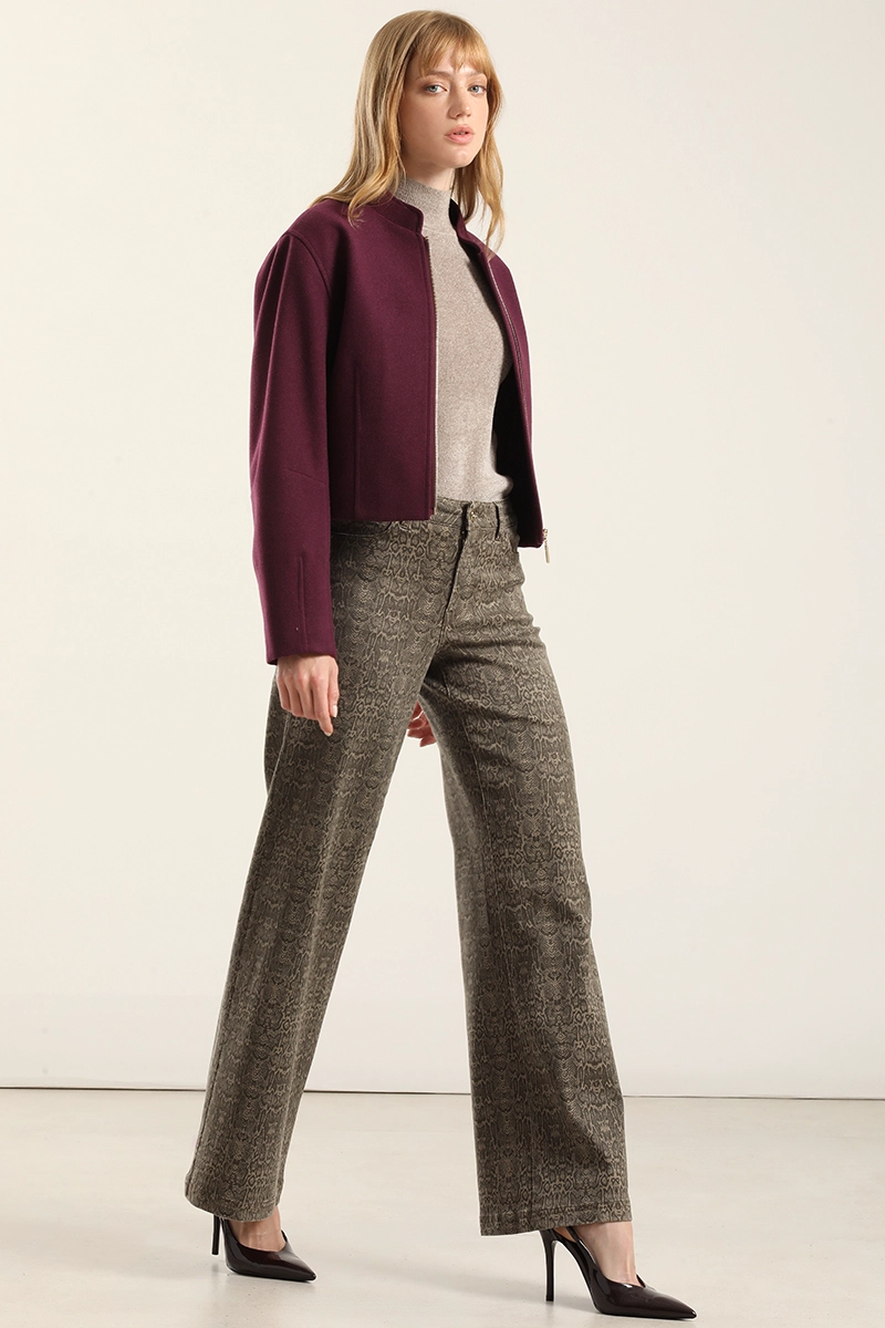 CHAQUETA BOMBER, MUFLON MELANGE CIRUELA LIOLA - 2