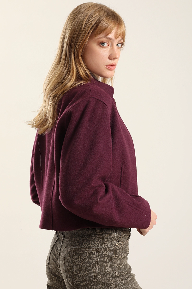 CHAQUETA BOMBER, MUFLON MELANGE CIRUELA LIOLA - 3