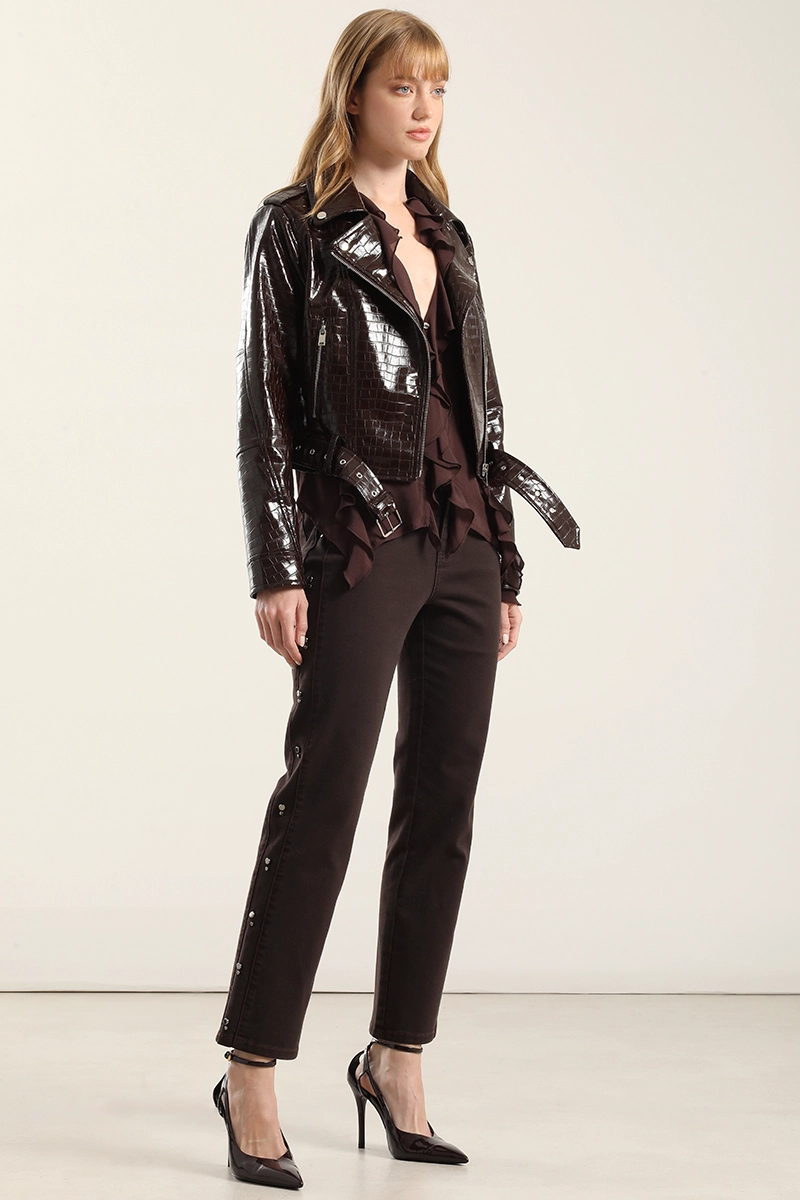 CHAQUETA BIKER, CHAROL CROCCO, BURDEO LIOLA - 2