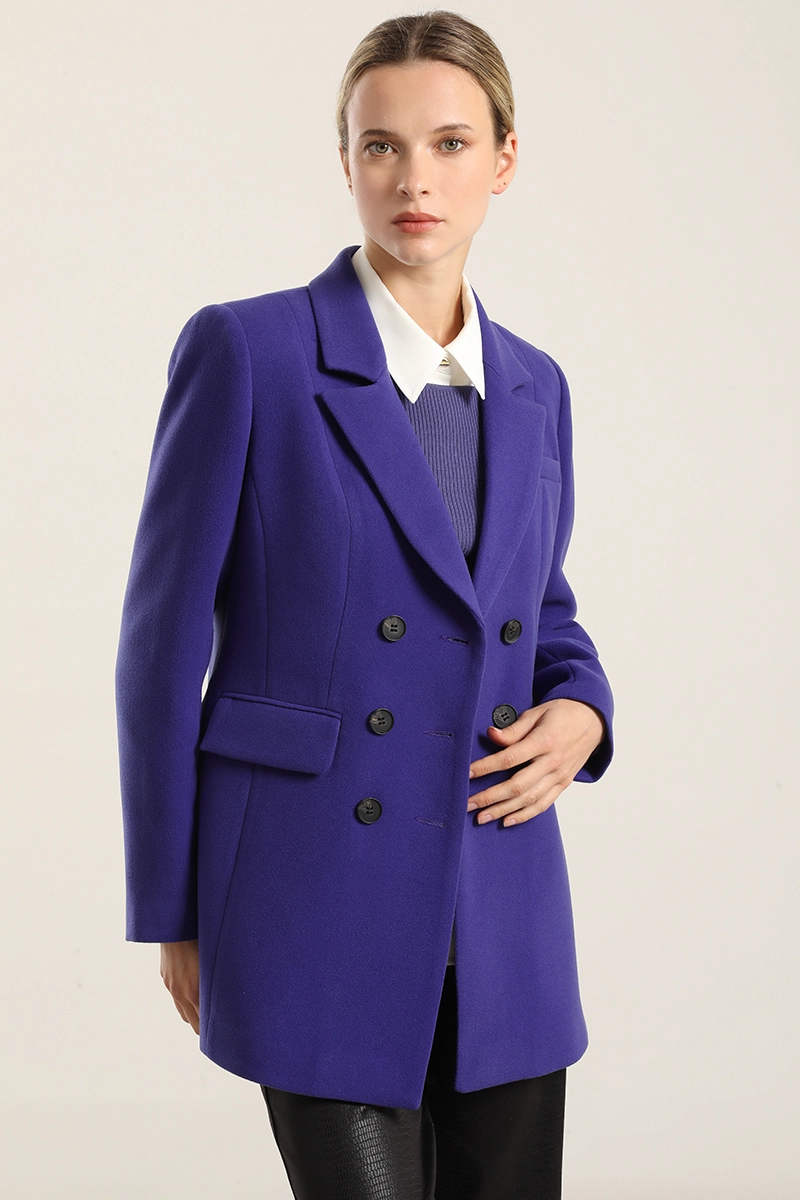 BLAZER ENTALLADO DOBLE CRUCE, AZULINO LIOLA - 4