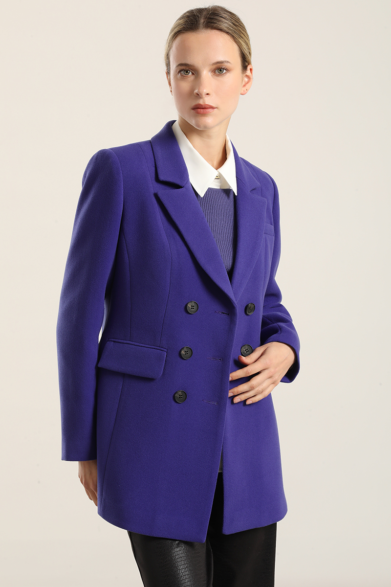 BLAZER ENTALLADO DOBLE CRUCE, AZULINO LIOLA - 4