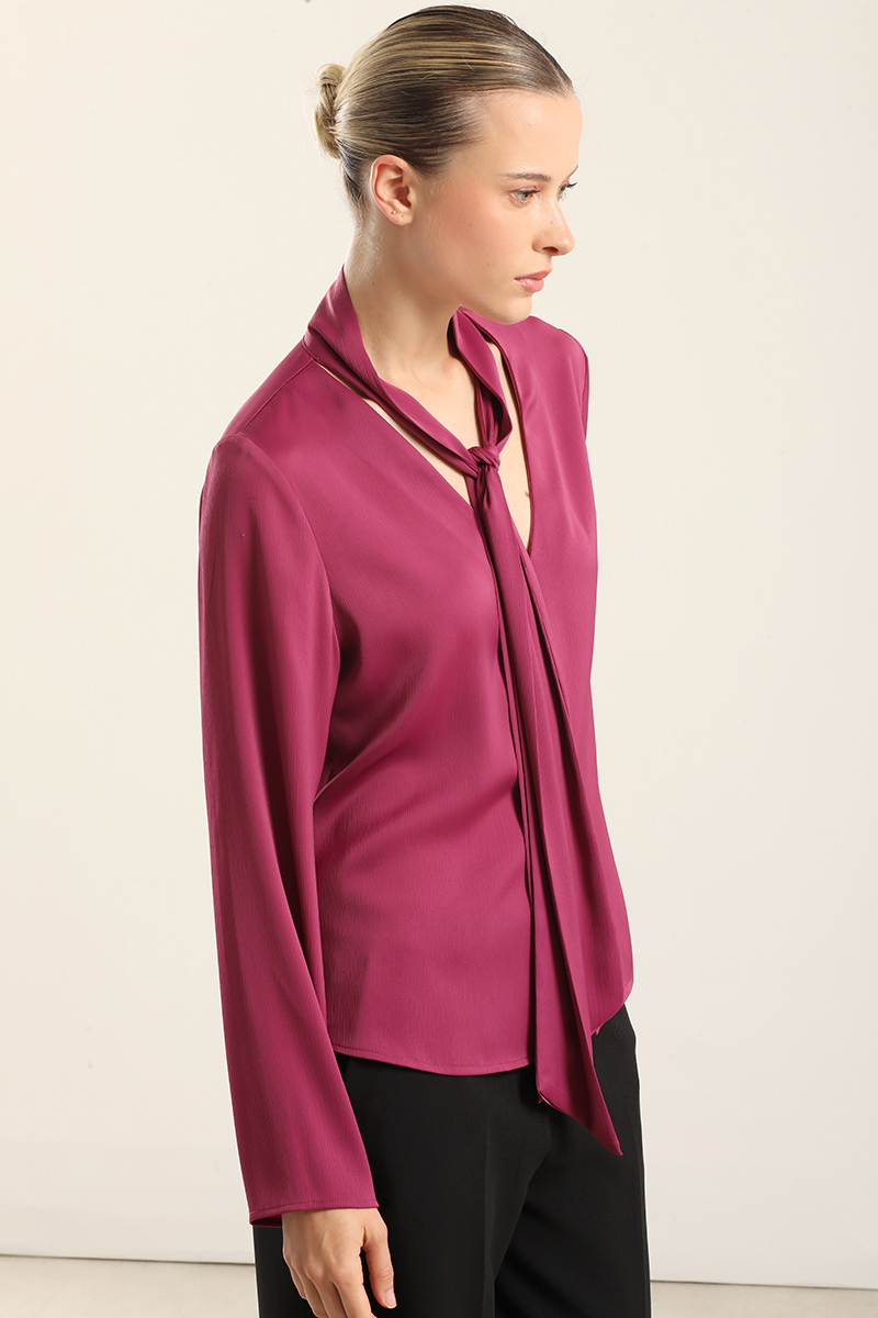 BLUSA SATIN LAZADA, FUCSIA LIOLA - 3