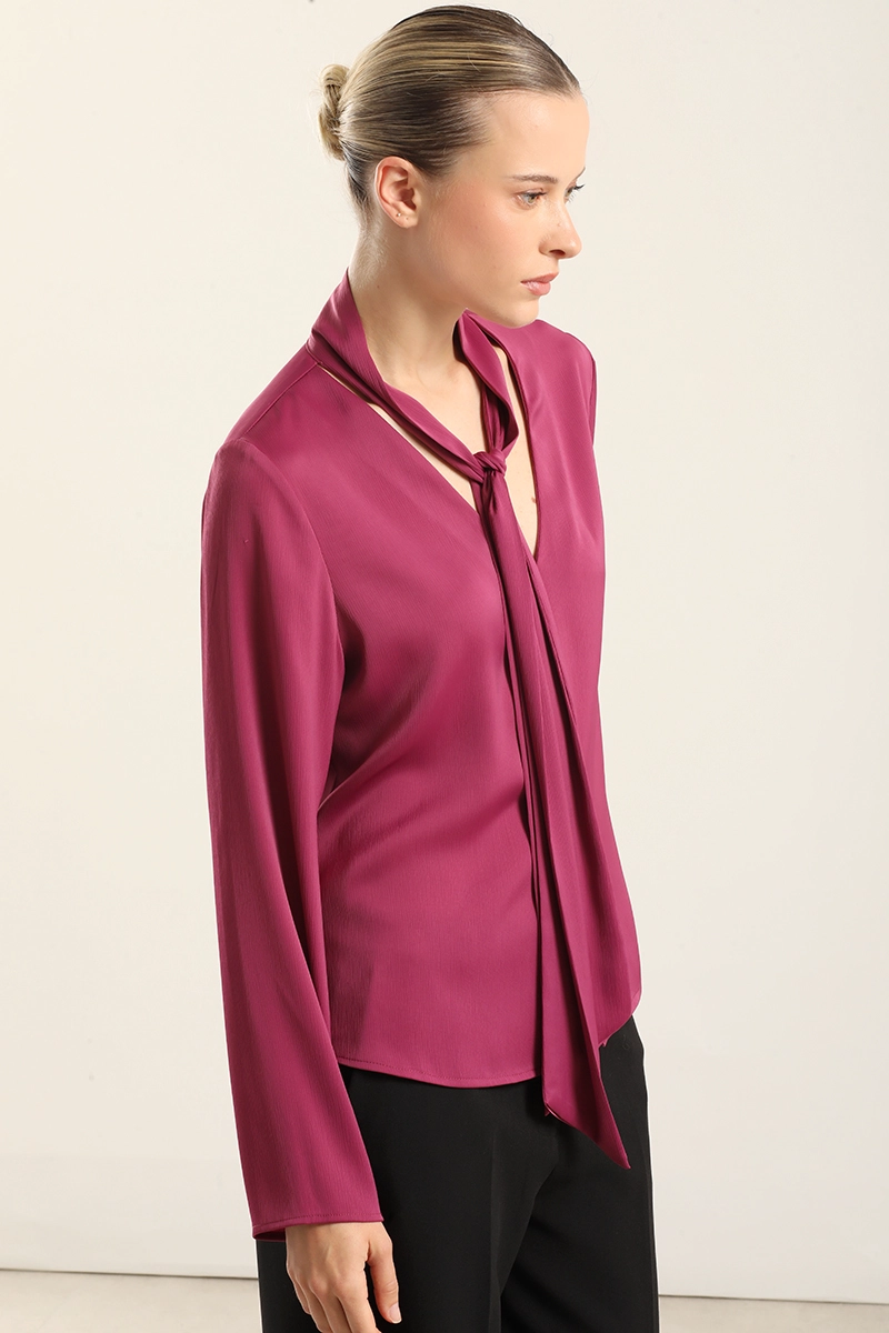 BLUSA SATIN LAZADA, FUCSIA LIOLA - 3