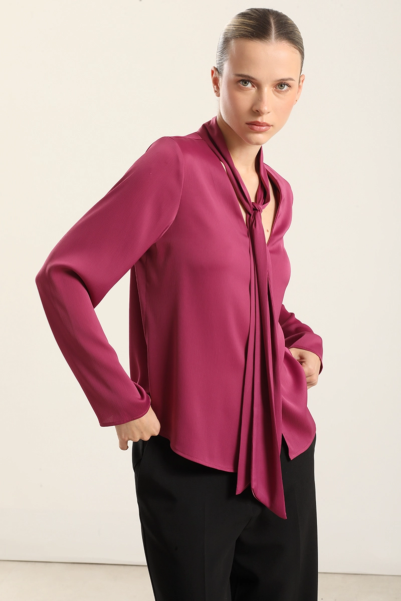 BLUSA SATIN LAZADA, FUCSIA LIOLA - 4