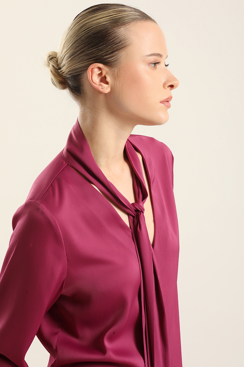 BLUSA SATIN LAZADA, FUCSIA LIOLA - 5